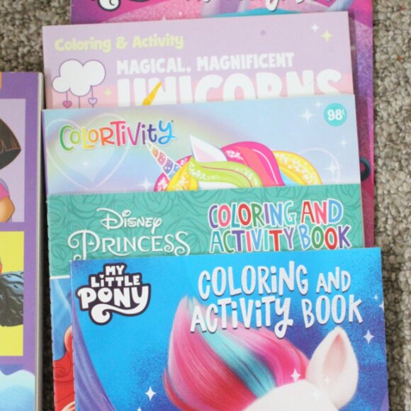 Set of 6 Children's Activity/Coloring Books - Picture 2 of 3